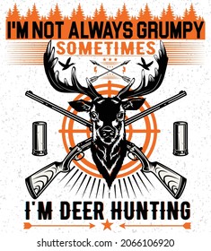 Hunting t shirt, vector, design, print, illustration,