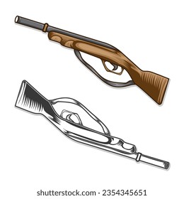 Jagen-Ziel-Pistole-Vektordesign-Paket