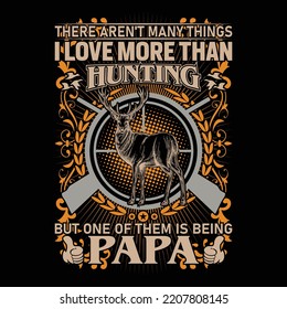 Hunting theme, slogan graphics, and illustrations with patches for t-shirts and other uses.
