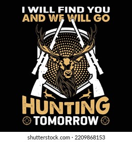 Hunting theme, slogan graphics, and illustrations with patches for t-shirts and other uses.
