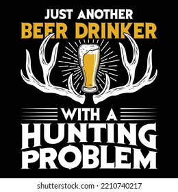 Hunting theme, slogan graphics, and illustrations with patches for t-shirts and other uses.