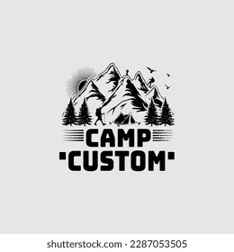 Hunting theme, slogan graphics, and illustrations with patches for t-shirts and other uses.