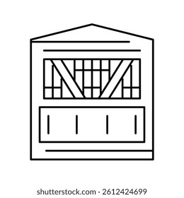 hunting tower line icon vector. hunting tower sign. isolated contour symbol black illustration
