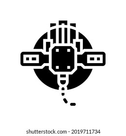 hunting trap glyph icon vector. hunting trap sign. isolated contour symbol black illustration