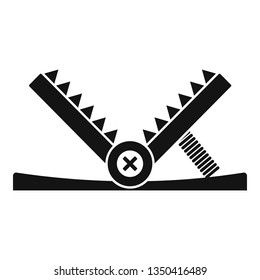 Hunting trap icon. Simple illustration of hunting trap vector icon for web design isolated on white background
