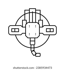hunting trap line icon vector. hunting trap sign. isolated contour symbol black illustration