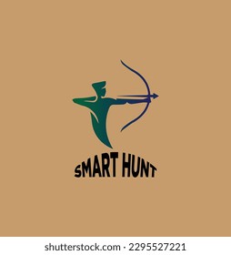 hunting tricks vector abstract logo