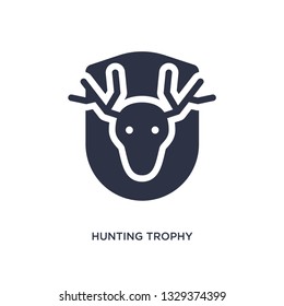 hunting trophy icon. Simple element illustration from camping concept. hunting trophy editable symbol design on white background. Can be use for web and mobile.