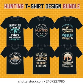 Hunting T-Shirt Bundle Design , T-Shirt Design Concept, Hunting t shirts Design , Vector Design