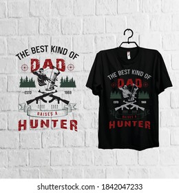 Diseño templado del paquete de camisetas de caza