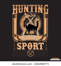 Hunting t-shirt design concept which used only design purposes.