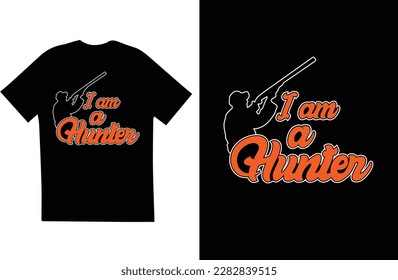 Hunting t-shirt design fully editable vector file