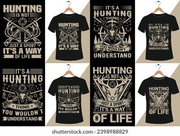 Jagd T-Shirt Design. Jagd T-Shirt, Funny Deer. T-Shirt, Umschläge, Aufkleber, Karten usw. Pro Vector