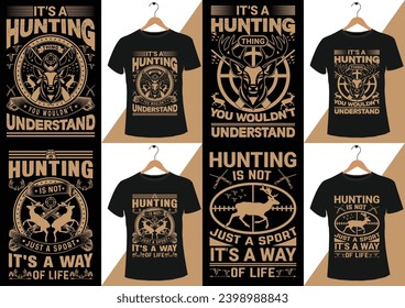 Jagd T-Shirt Design. Jagd T-Shirt, Funny Deer. T-Shirt, Umschläge, Aufkleber, Karten usw. Pro Vector