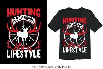 Hunting T-shirt Design Graphic, Hunting vector design for t-shirt print.