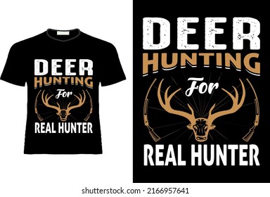 Hunting T-shirt design. T-shirt design print template.
