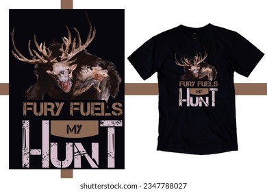 Hunting t-shirt design. retro vintage vector typography t-shirt design. Perfect for print items and bags, posters, cards, and vector illustrations. Isolated on black background.