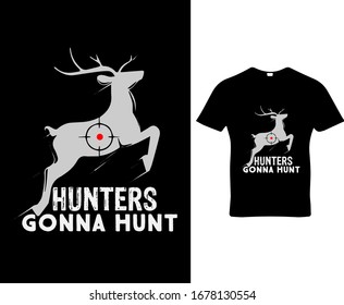 Hunting t-shirt design template vector.