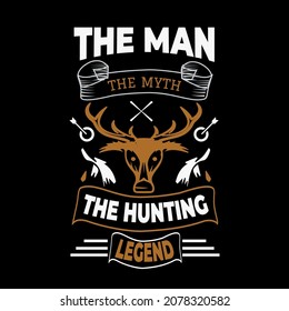 Hunting T-shirt design template vector