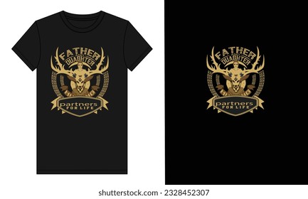 hunting tshirt design vector art goldenb color 