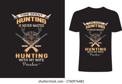 Hunting T-shirt Design Vector Deer