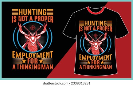 Diseño de camisetas de caza, archivo vector de caza, diseño de camisetas personalizadas