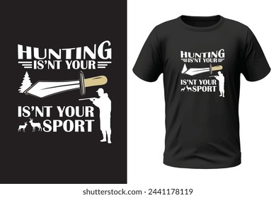 Diseño de camiseta de caza y archivo vectorial