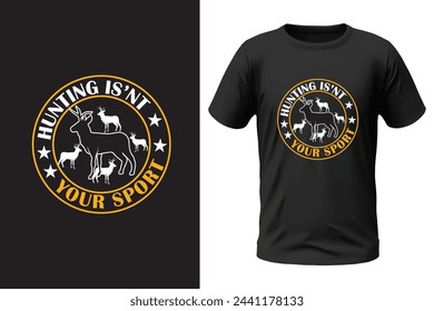 Diseño de camiseta de caza y archivo vectorial