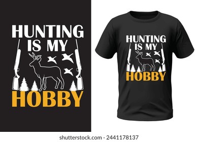 Diseño de camiseta de caza y archivo vectorial