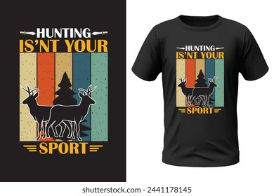 Diseño de camiseta de caza y archivo vectorial