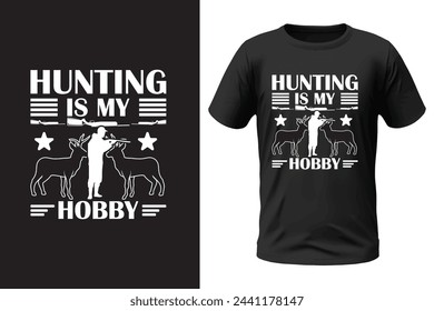 Diseño de camiseta de caza y archivo vectorial