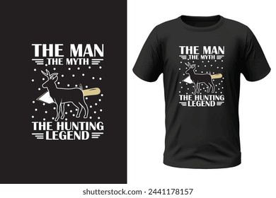 Diseño de camiseta de caza y archivo vectorial