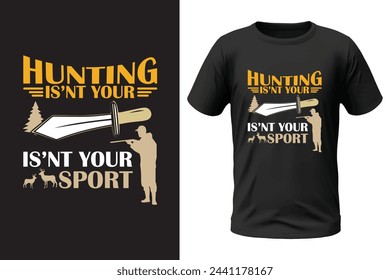 Diseño de camiseta de caza y archivo vectorial