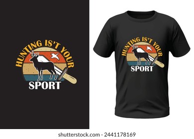 Diseño de camiseta de caza y archivo vectorial