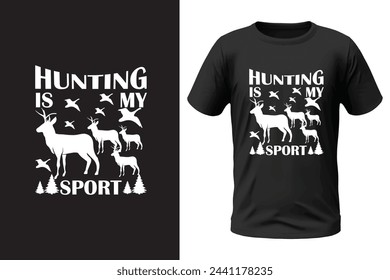 Hunting t-shirt design and vector file