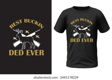 Diseño de camiseta de caza y archivo vectorial