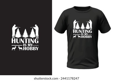 Diseño de camiseta de caza y archivo vectorial
