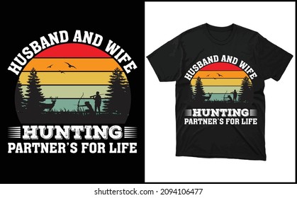 Hunting T-Shirt design, Hunting Vector graphic for t shirt. Vector graphic, typographic poster or t-shirt. Hunting style background.