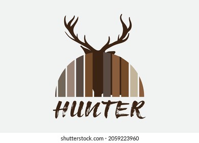 Jagen T-Shirt Design Vector-Hunter. enthalten einen Jagdvektor.