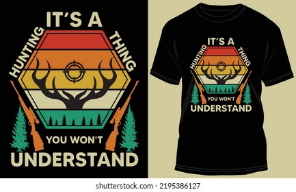 Hunting T-shirt Design Vector Illustration