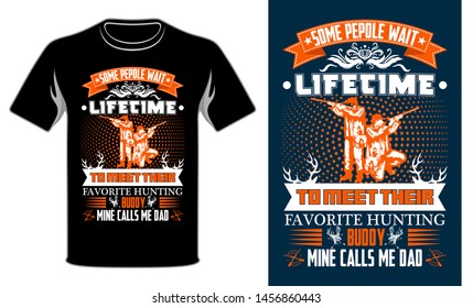 Hunting T-shirt Design vector for print on demand 