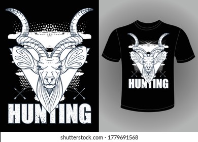 Hunting T-shirt Design Vector Template - Eye Catching Funny Hunting T-shirts Design For Hunters Tshirt