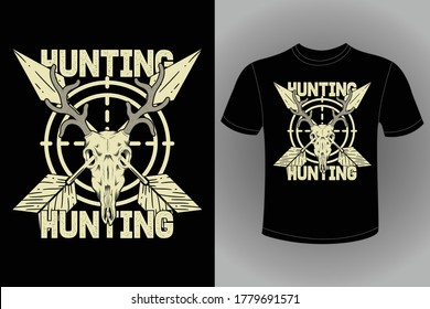 T-Shirt-Design-Vektorvorlage - Auge-Catching Funny Jagd T-Shirts Design for Jäger T-Shirt