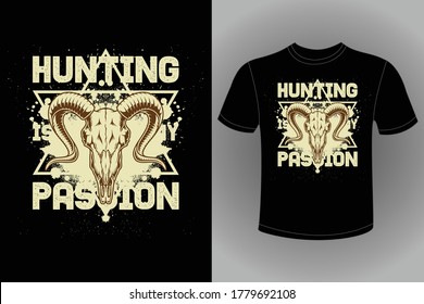 Hunting T-shirt Design Vector Template - Eye Catching Funny Hunting T-shirts Design For Hunters Tshirt