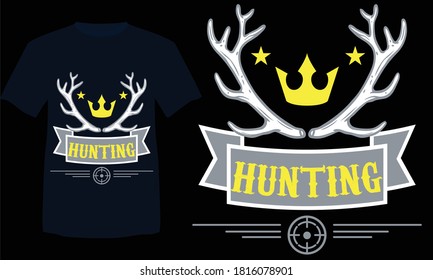 Plantilla de vectores de diseño de camisetas de caza