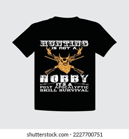 Plantilla de vectores de diseño de camisetas de caza