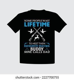 Hunting T-shirt Design Vector Template