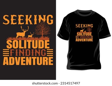 Hunting T-shirt Design Vector-Hunting vector. Hunting t-shirt grunge. Deer, rifle, mountain, This for hunting lover, print on demand.