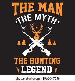 Hunting t-shirt design with weapon