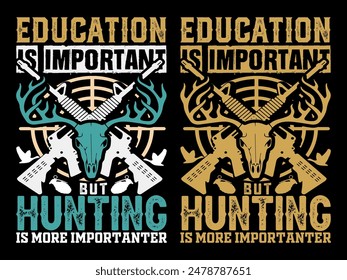 Hunting T-shirt- Hunting Shirts- Hunter retro vintage deer hunting t-shirt design- Deer hunting T-shirt design